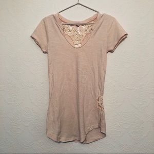 Free People T Shirt with Lace Detail